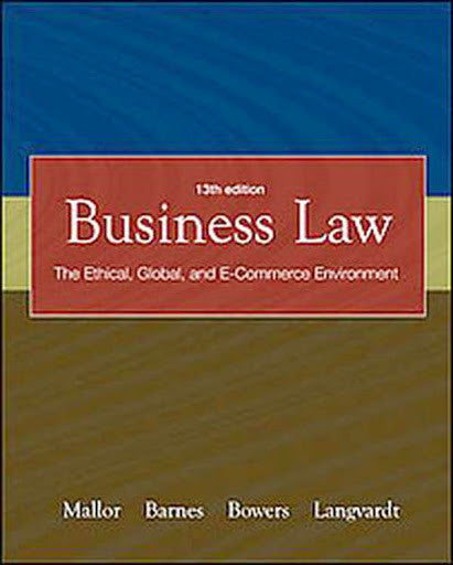 Business Law by Jane P Mallor
