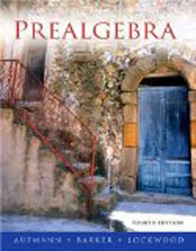 Prealgebra by Richard N Aufmann