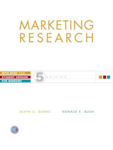 Marketing Research by Ronald F Burns Alvin C & Bush