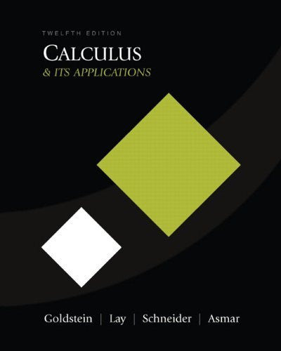 Calculus And Its Applications by Larry J Goldstein