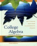 College Algebra Graphs And Models by Marvin L Bittinger