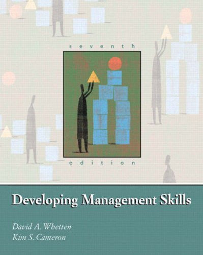 Developing Management Skills by David A Whetten