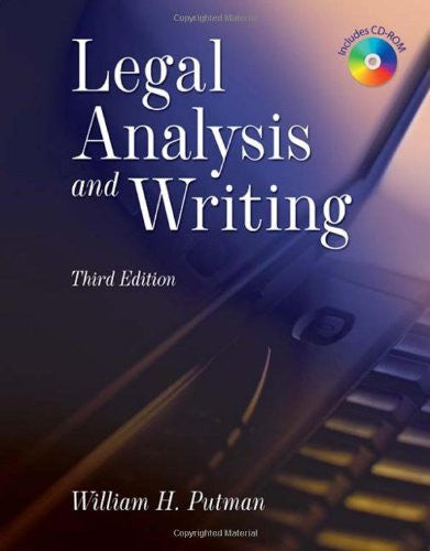 Legal Analysis And Writing by William H Putman