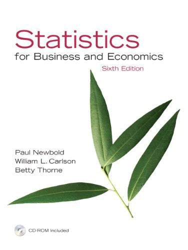 Statistics For Business And Economics by Paul Newbold
