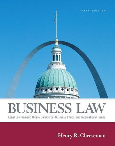 Business Law by Henry R Cheeseman