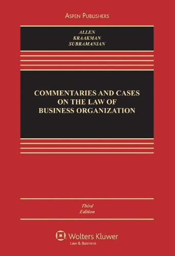 Commentaries And Cases On The Law of Business Organization by Allen