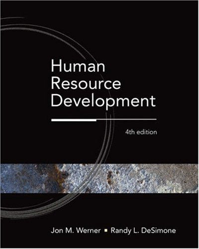 Human Resource Development by Jon M Werner