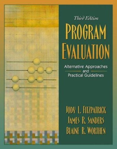 Program Evaluation by Jody L Fitzpatrick