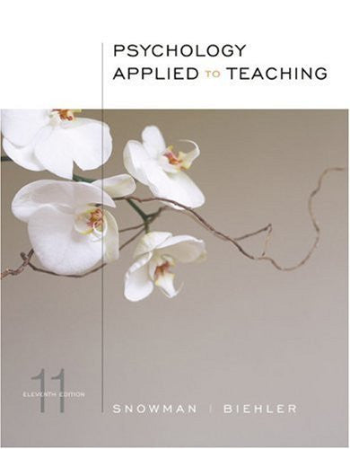 Psychology Applied To Teaching by Jack Snowman