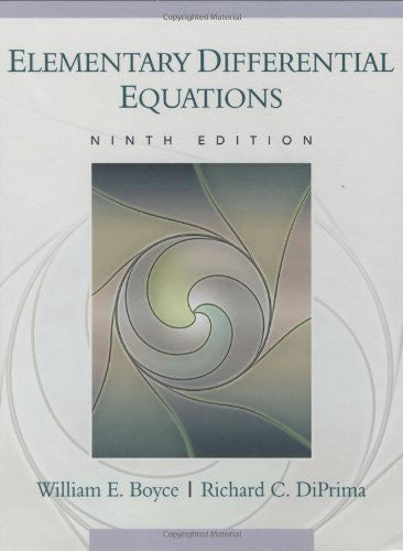 Elementary Differential Equations by William E Boyce