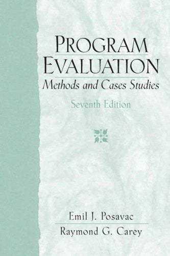 Program Evaluation by Emil J Posavac