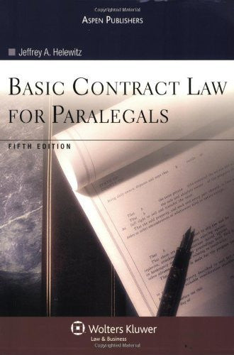 Basic Contract Law For Paralegals by Jeffrey A Helewitz