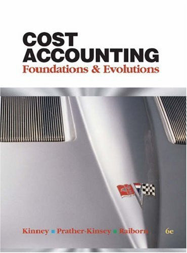 Cost Accounting by Michael R Kinney