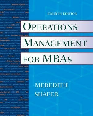 Operations Management For Mbas by Jack R Meredith