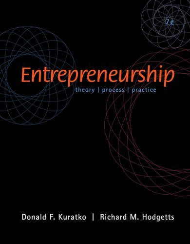 Entrepreneurship by Donald F Kuratko