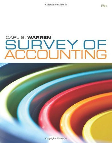 Survey of Accounting by Carl S Warren