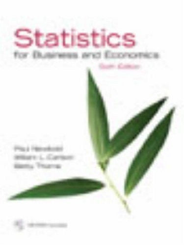 Statistics For Business And Economics by Paul Newbold