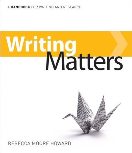 Writing Matters by Rebecca Moore Howard