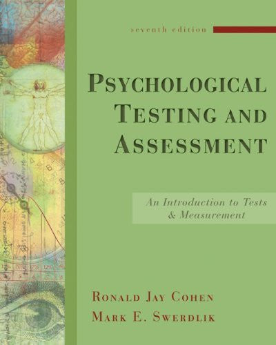 Psychological Testing And Assessment by Ronald Jay Cohen