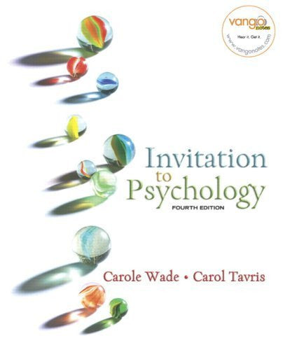 Invitation To Psychology by Carole Wade