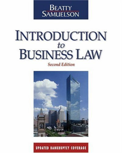Introduction To Business Law by Jeffrey F Beatty
