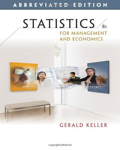 Statistics For Management And Economics by Gerald Keller