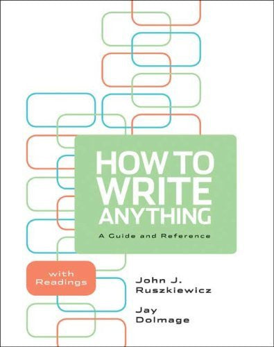 How To Write Anything by John J Ruszkiewicz
