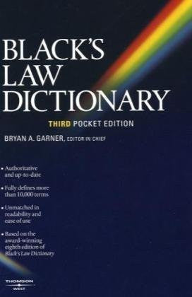 Black's Law Dictionary Pocket by Bryan A Garner