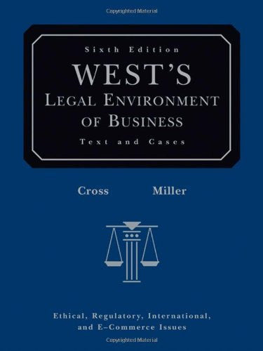 Legal Environment of Business by Frank B Cross