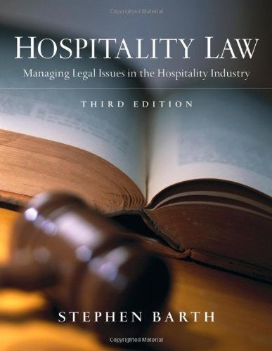 Hospitality Law by Stephen C Barth