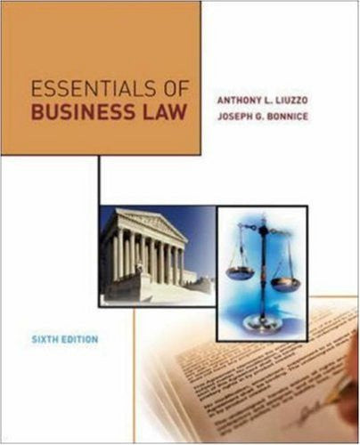 Essentials of Business Law by Anthony Liuzzo