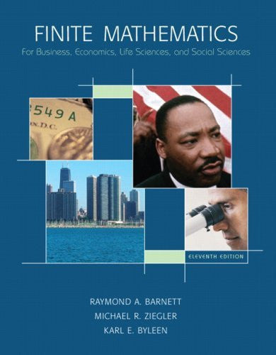 Finite Mathematics For Business Economics Life Sciences And Social