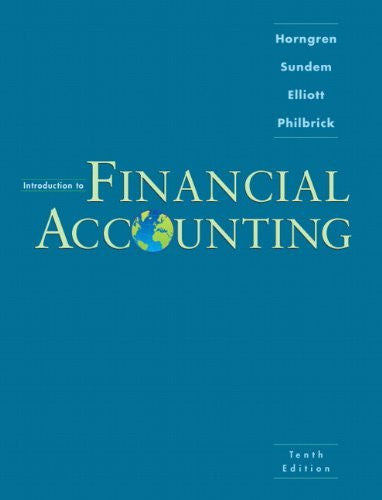 Introduction To Financial Accounting by Charles T Horngren