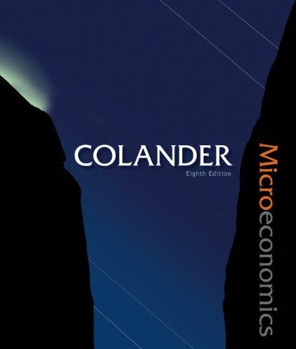 Microeconomics by David Colander