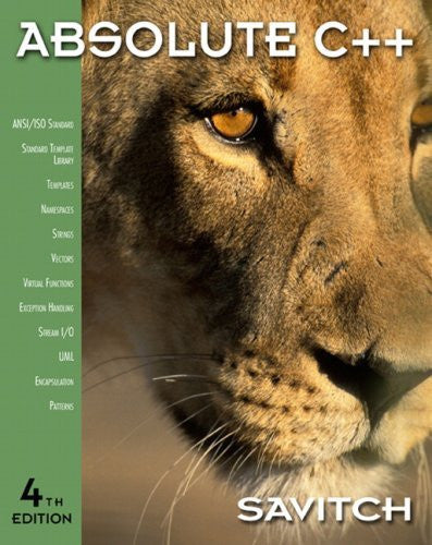 Absolute C++ by Walter Savitch