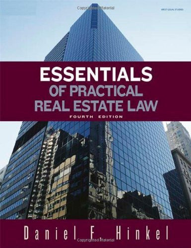Essentials of Practical Real Estate Law by Daniel F Hinkel