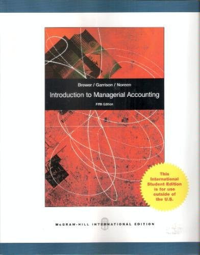 Introduction To Managerial Accounting by Peter Brewer