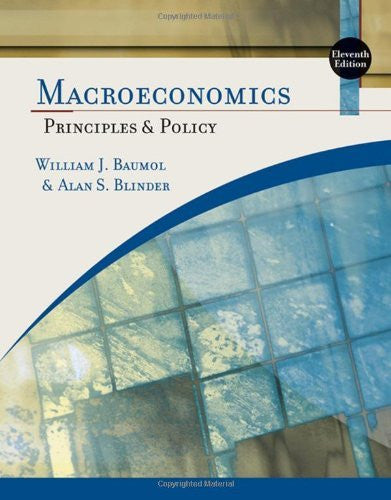Macroeconomics Principles And Policy by William J Baumol