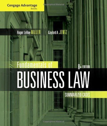 Fundamentals of Business Law by Roger LeRoy Miller