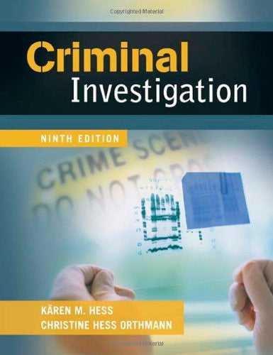Criminal Investigation by K?-¦ren M Hess