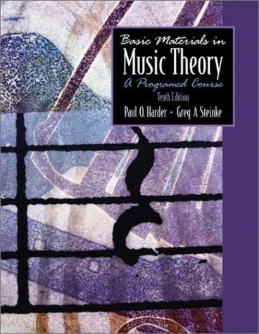 Basic Materials In Music Theory by Paul O Harder