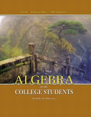 Algebra For College Students by Margaret L Lial