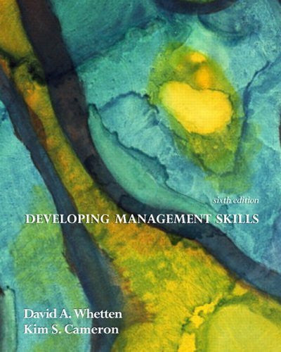 Developing Management Skills by David A Whetten