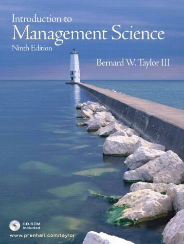 Introduction To Management Science by Bernard W Taylor