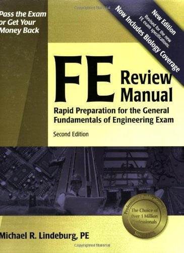 Fe Review Manual by Michael R Lindeburg PE