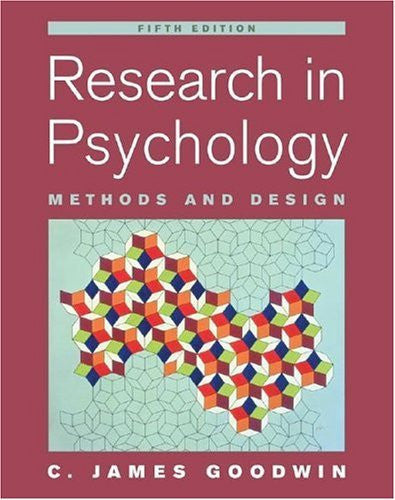 Research In Psychology by C James Goodwin