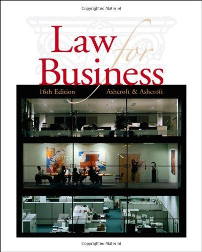 Law For Business by John D Ashcroft