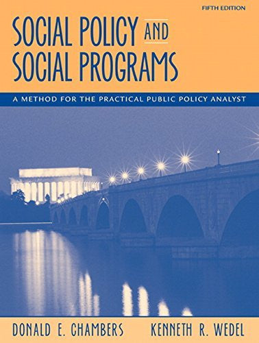 Social Policy And Social Programs by Donald E Chambers