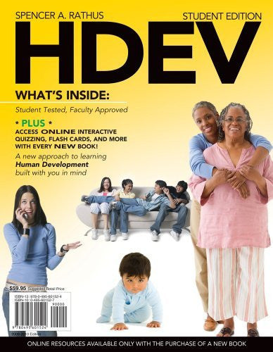 Hdev Human Development by Spencer A Rathus