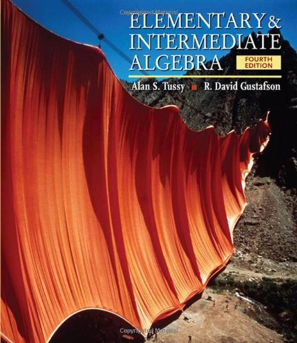 Elementary And Intermediate Algebra by Alan S Tussy
